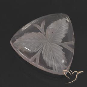 Cuarzo rosa Sin Color natural de 10.38 ct, Trillón, Transparente