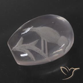 Cuarzo rosa Rosado muy claro natural de 11.18 ct, Elegante, Transparente