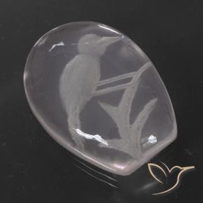 Cuarzo rosa Rosado muy claro natural de 11.18 ct, Elegante, Transparente