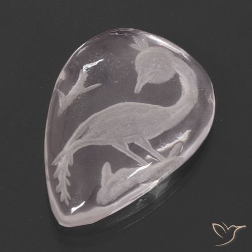 9.73ct Natural Rosado claro Cuarzo rosa, En forma de pera, Transparente