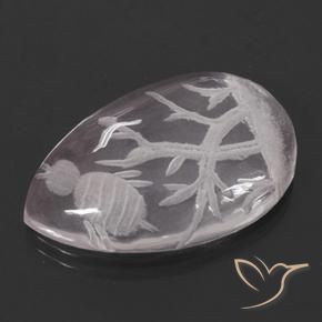 Cuarzo rosa Sin Color natural de 9.26 ct, En forma de pera, Transparente