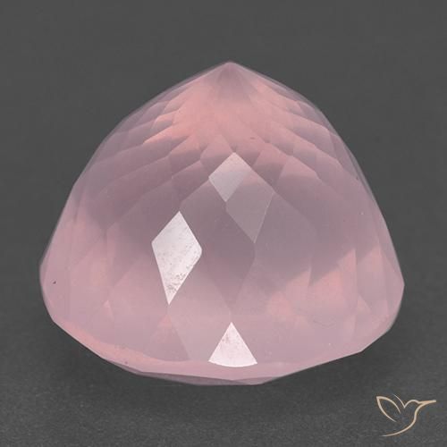 Cuarzo rosa Rosado medio natural de 11.73 ct, Redondo, Translúcido