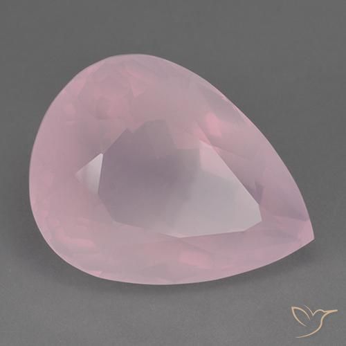 Cuarzo rosa Rosa rosado natural de 83.06 ct, En forma de pera, Transparente