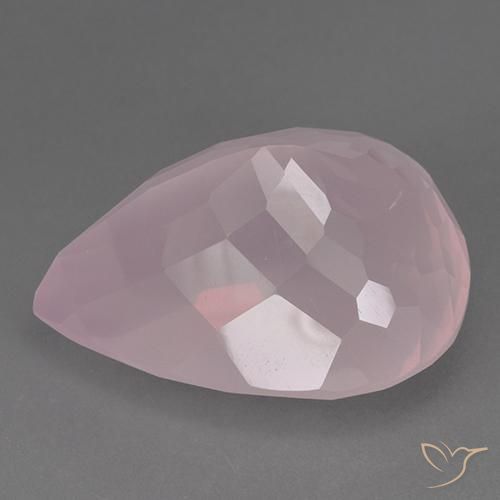 Cuarzo rosa Rosa rosado natural de 83.06 ct, En forma de pera, Transparente