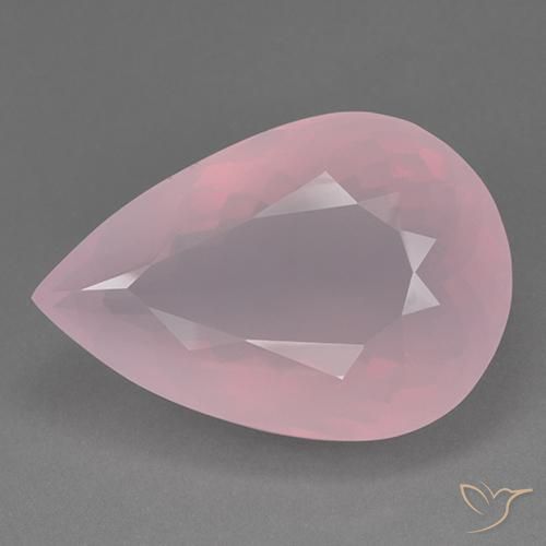 98.09ct Natural Rosa rosado Cuarzo rosa, En forma de pera, Transparente