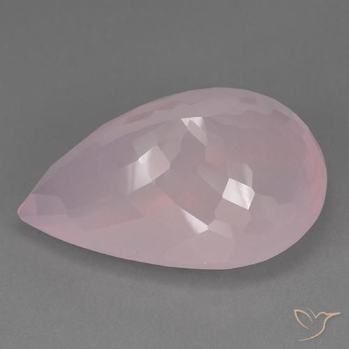 Cuarzo rosa Rosa rosado natural de 98.09 ct, En forma de pera, Transparente