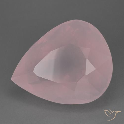 Cuarzo rosa Rosado claro natural de 83.50 ct, En forma de pera, Transparente