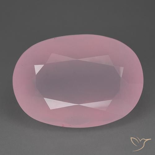 112.60ct Natural Rosado oscuro medio Cuarzo rosa, Ovalada, Transparente