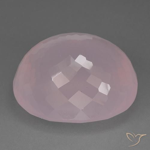 Cuarzo rosa Rosado rosa medio natural de 82.87 ct, Ovalada, Transparente