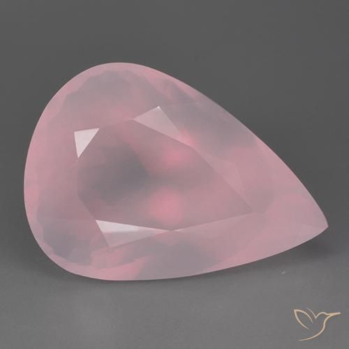 76.69ct Natural Rosado rosa medio Cuarzo rosa, En forma de pera, Transparente
