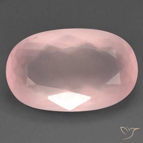 55.44ct Natural Rosado medio Cuarzo rosa, Ovalada, Transparente