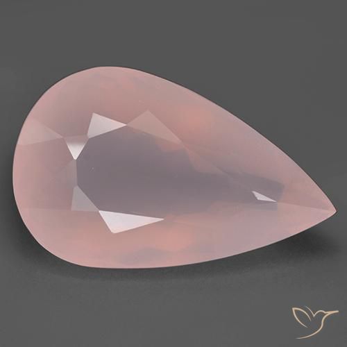85.78ct Natural Rosado claro Cuarzo rosa, En forma de pera, Transparente