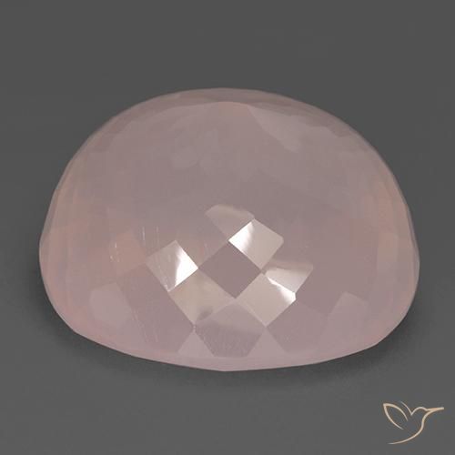 Cuarzo rosa Rosa rosado natural de 156.18 ct, Ovalada, Transparente