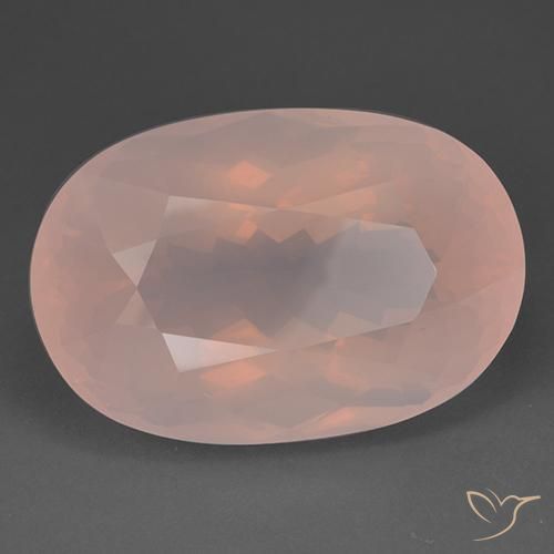 Cuarzo rosa Rosado azulado natural de 95.79 ct, Ovalada, Transparente
