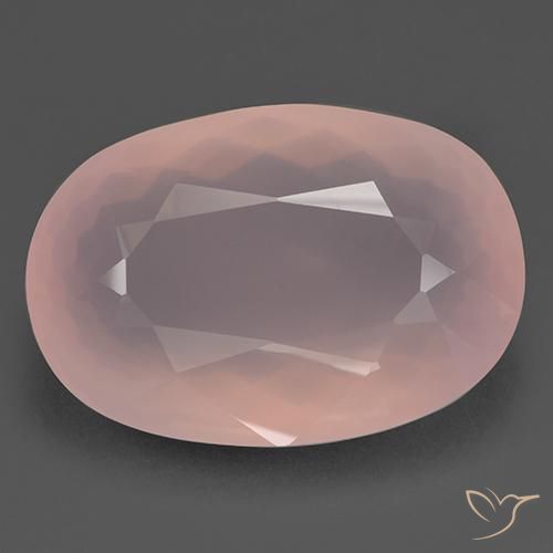93.65ct Natural Rosado flamingo Cuarzo rosa, Ovalada, Transparente
