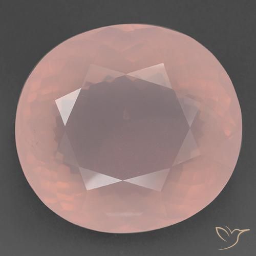 127.53ct Natural Rosado flamingo Cuarzo rosa, Ovalada, Transparente