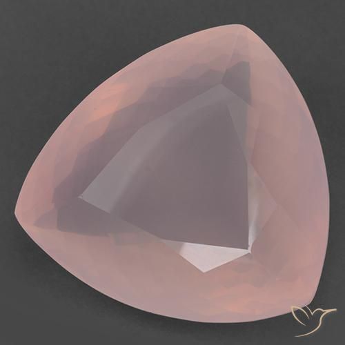 Cuarzo rosa Rosado coral claro natural de 104.33 ct, Trillón, Transparente
