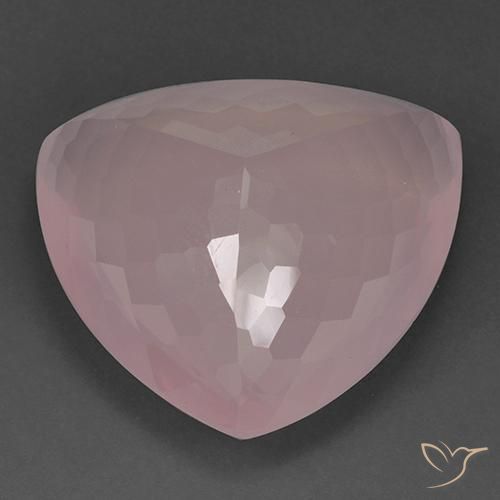 Cuarzo rosa Rosado coral claro natural de 104.33 ct, Trillón, Transparente