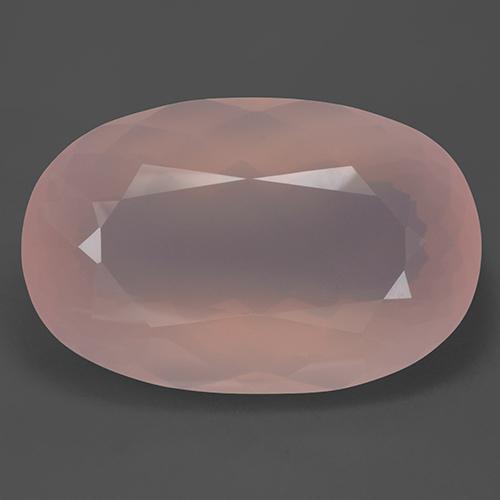 Cuarzo rosa rosa natural de 157,99 ct, corte óvalo, transparente
