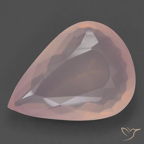95.55ct Natural Rosado coral claro Cuarzo rosa, En forma de pera, Transparente