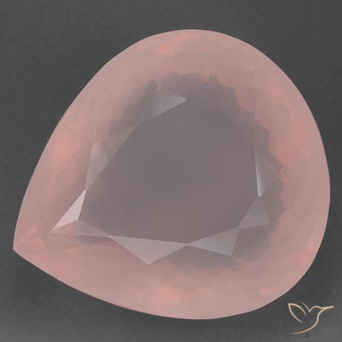 96.78ct Natural Rosado flamingo Cuarzo rosa, En forma de pera, Transparente