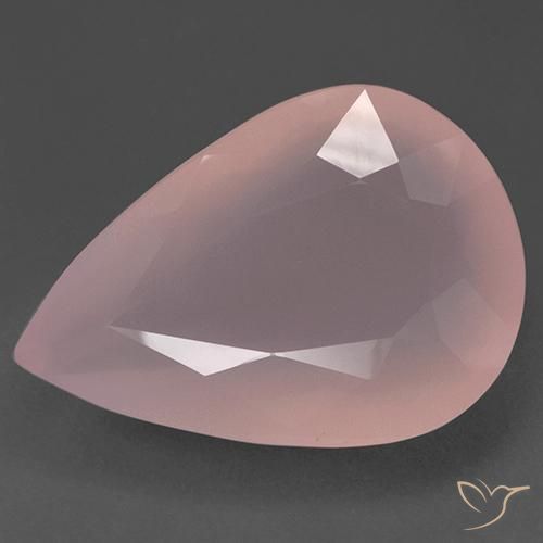 188.20ct Natural Rosado medio Cuarzo rosa, En forma de pera, Translúcido