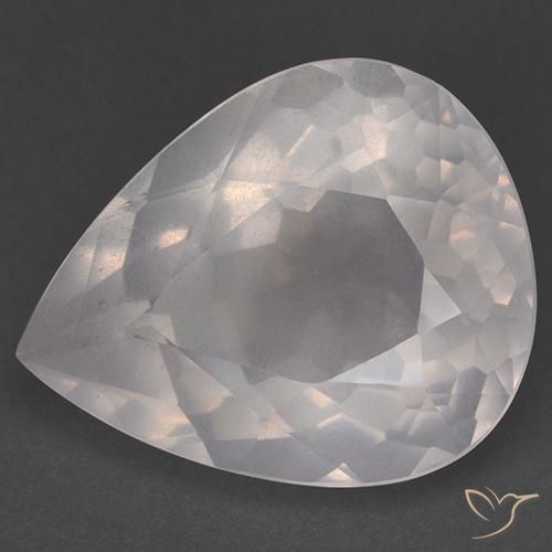 Cuarzo rosa Rosado rosa muy claro natural de 26.48 ct, En forma de pera, Transparente