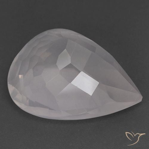 Cuarzo rosa Rosado rosa muy claro natural de 26.48 ct, En forma de pera, Transparente