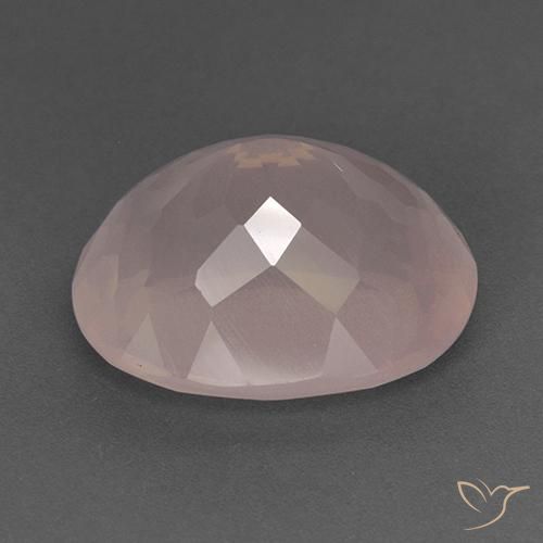 Cuarzo rosa Rosado medio natural de 22.88 ct, Ovalada, Transparente