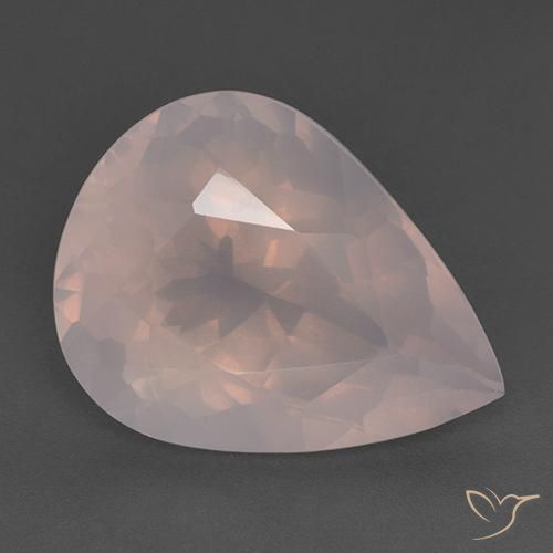 28.03ct Natural Rosado coral claro Cuarzo rosa, En forma de pera, Transparente