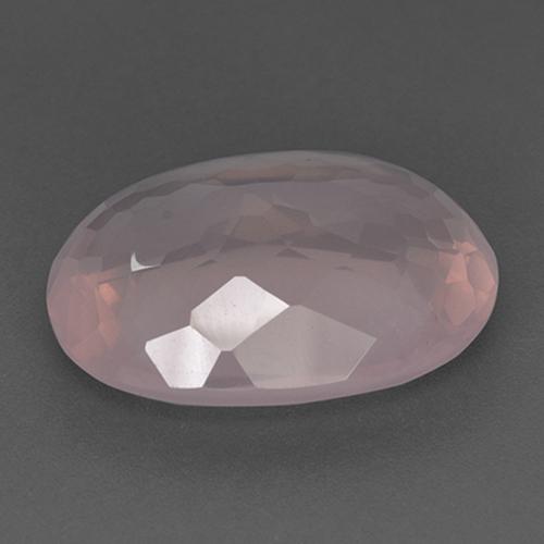 Cuarzo rosa Rosado claro natural de 26.41 ct, Ovalada, Transparente
