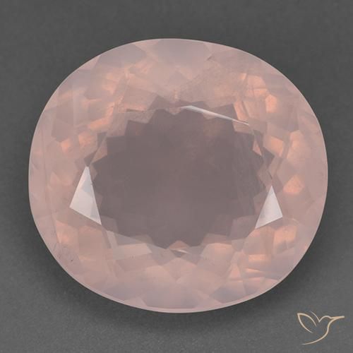 44.89ct Natural Rosado coral claro Cuarzo rosa, Ovalada, Transparente