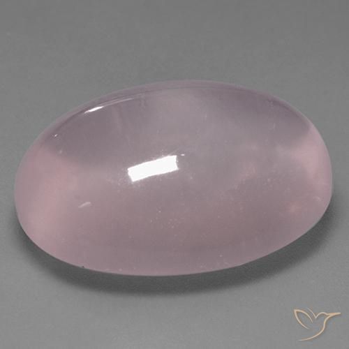 Cuarzo rosa Rosado claro natural de 39.10 ct, Ovalada, Transparente