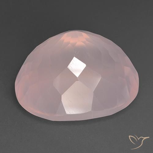 Cuarzo rosa Rosado claro natural de 35.66 ct, Ovalada, Transparente