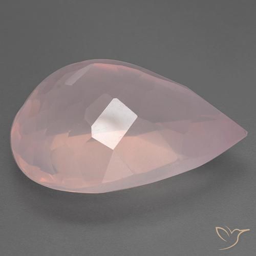 Cuarzo rosa Rosa rosado natural de 28.83 ct, En forma de pera, Transparente