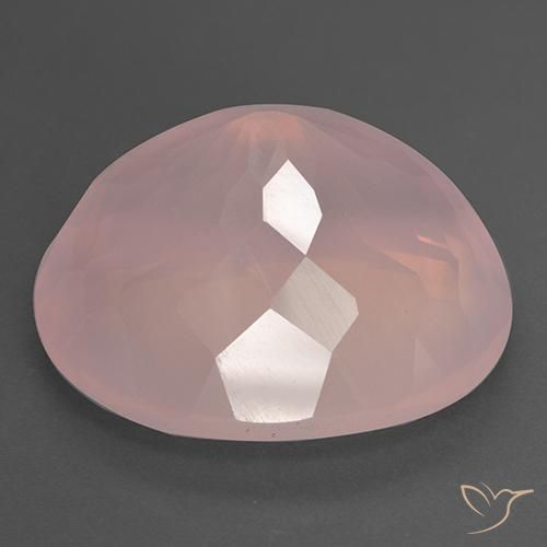 Cuarzo rosa Rosado medio natural de 39.78 ct, Ovalada, Transparente