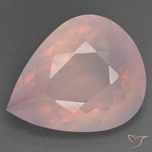 33.24ct Natural Rosa rosado Cuarzo rosa, En forma de pera, Transparente