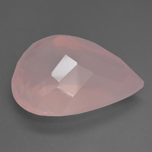 Cuarzo Rosa Rosado medio natural de 46.16 ct, En forma de pera, Transparente