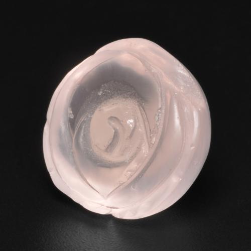 Cuarzo rosa rosa natural de 14,00 ct, corte flor, translúcido