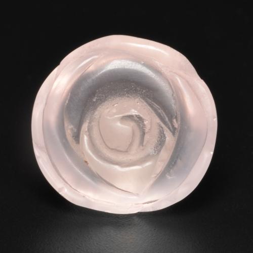 Cuarzo rosa rosa natural de 14,00 ct, corte flor, translúcido