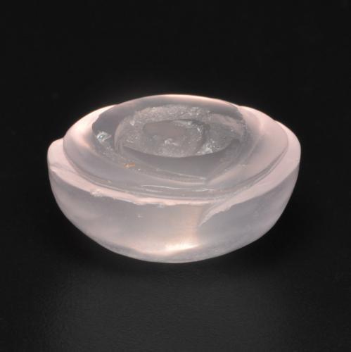Cuarzo rosa rosa natural de 14,00 ct, corte flor, translúcido