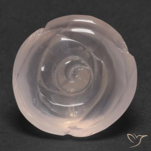 17.48ct Natural Rosado flamingo Cuarzo rosa, Corte Flor, Translúcido