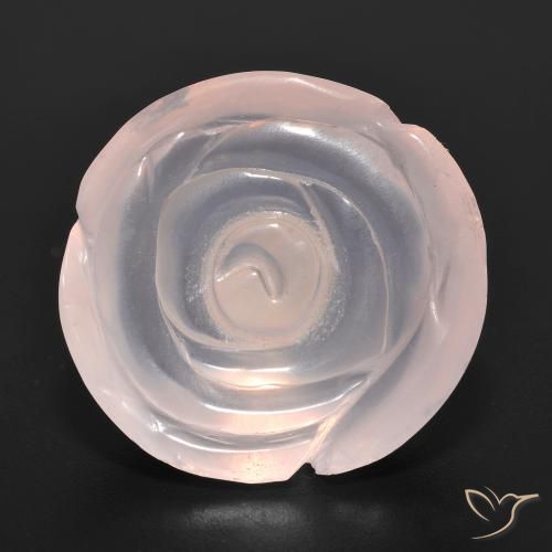 15.96ct Natural Rosado flamingo Cuarzo rosa, Corte Flor, Translúcido