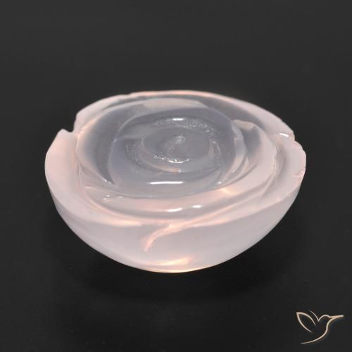 Cuarzo rosa Rosado flamingo natural de 15.96 ct, Corte Flor, Translúcido