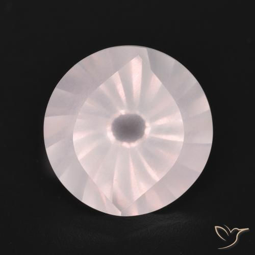 5.53ct Natural Rosado claro Cuarzo rosa, Redondo, Transparente