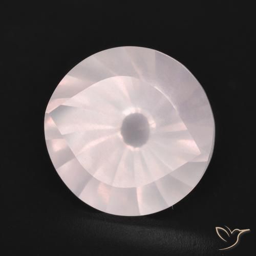 Cuarzo rosa Rosado claro natural de 5.53 ct, Redondo, Transparente