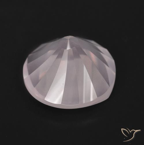 Cuarzo rosa Rosado claro natural de 5.53 ct, Redondo, Transparente