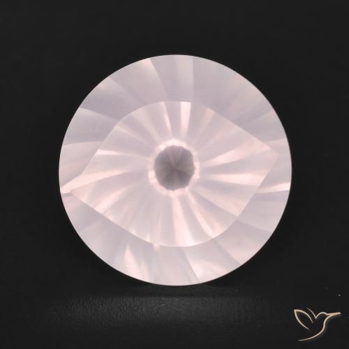 5.59ct Natural Rosado claro Cuarzo rosa, Redondo, Transparente