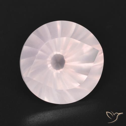 Cuarzo rosa Rosado claro natural de 5.59 ct, Redondo, Transparente