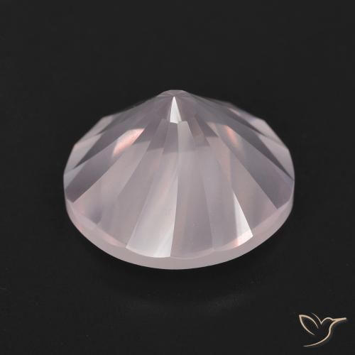 Cuarzo rosa Rosado claro natural de 5.59 ct, Redondo, Transparente